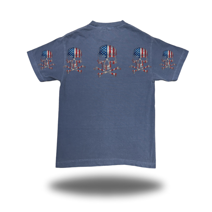 USA SKULLS FADED NAVY OVERSIZED BILLBOARD TEE