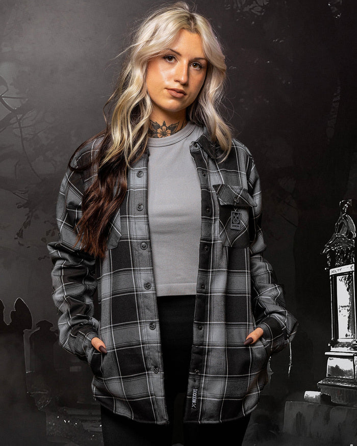 Women's The Graveyard Sherpa Lined Flannel Jacket - Dixxon Flannel Co.
