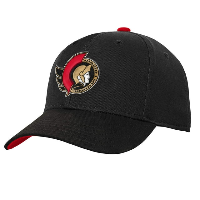 Youth Ottawa Senators Precurved Adjustable Hat - Black