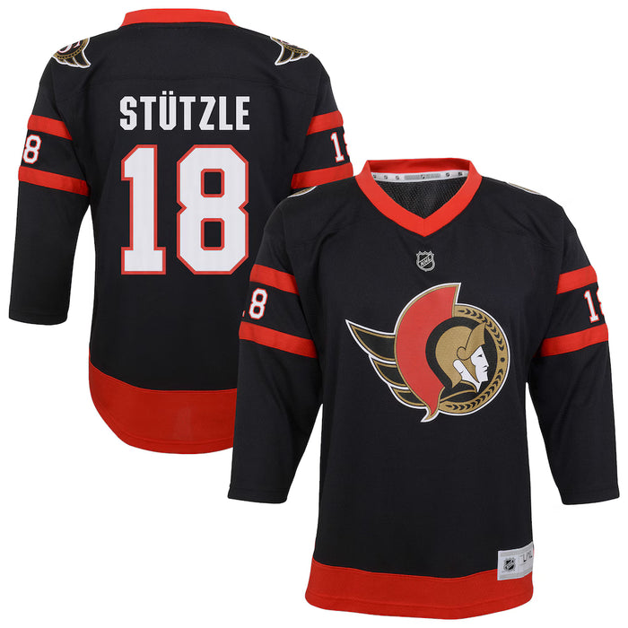 Youth Ottawa Senators Tim Stutzle #18 Home Replica Jersey - Black