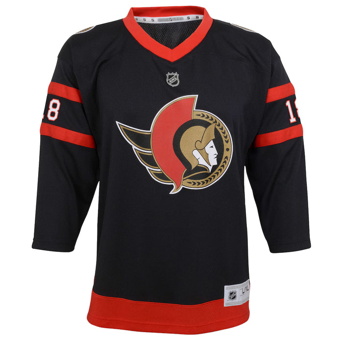 Youth Ottawa Senators Tim Stutzle #18 Home Replica Jersey - Black